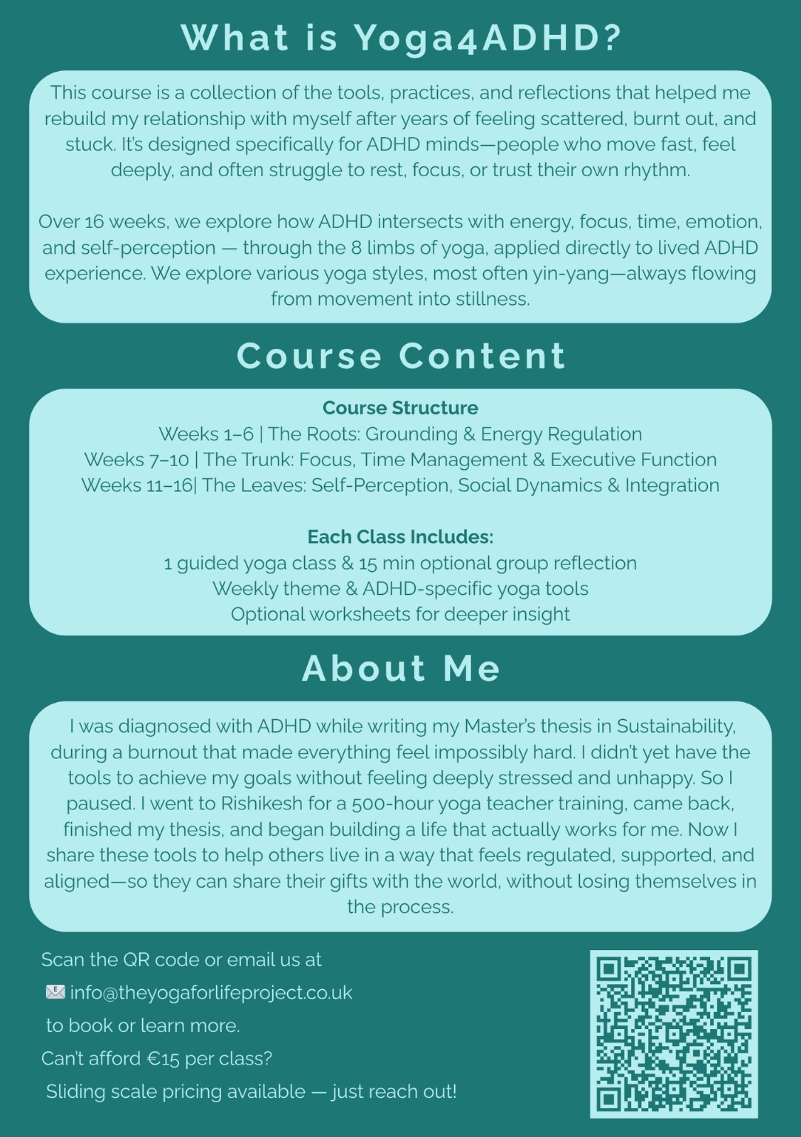 Yoga4ADHD - 16 week online course starting 9th June 2025 at 18:30 (British Summer Time)
